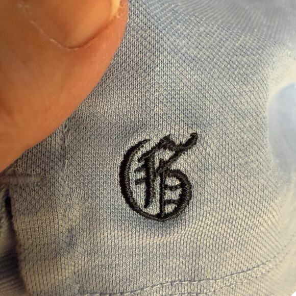 Greyson Brrr Golf Polo Shirt Mens Blue S/S Keep Cooler L Athleisure Performance - Picture 5 of 12